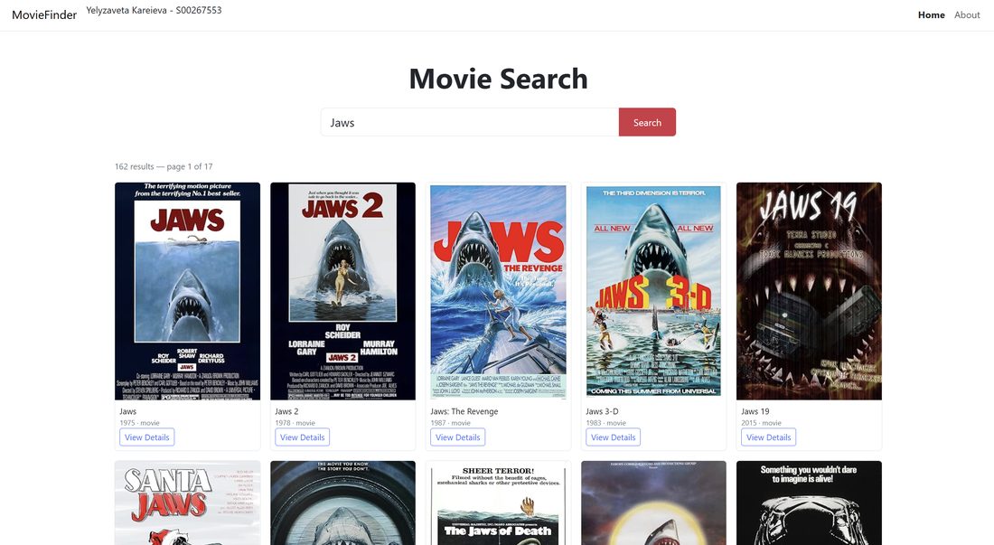 MovieFinder screenshot
