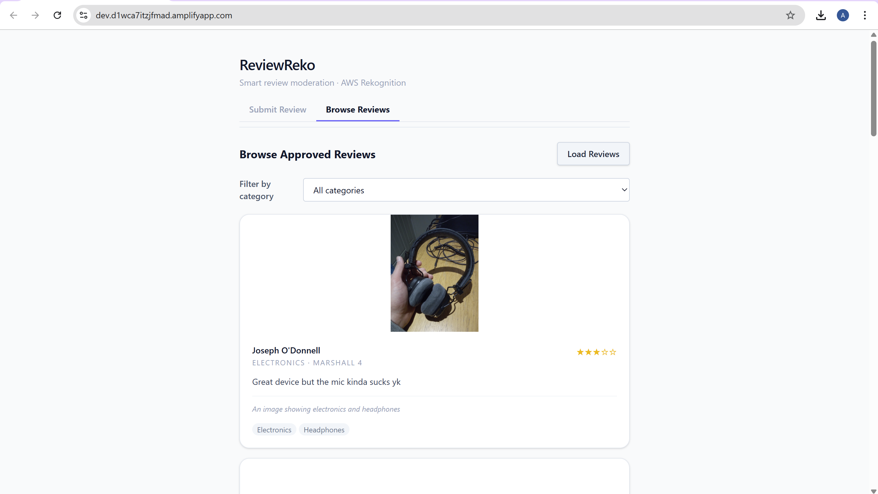 ReviewReko screenshot